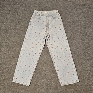 BDG Light Blue‎ Jeans with Floral Accents
